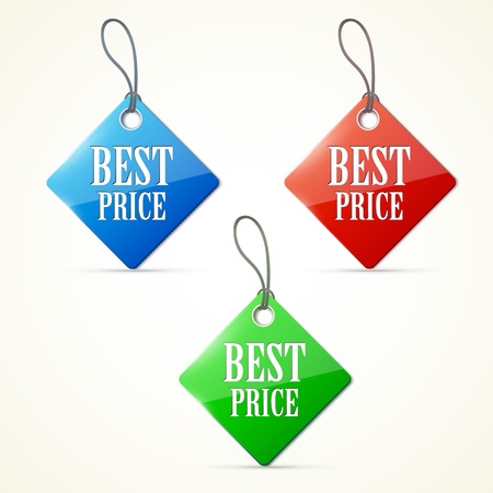 plastic labels set のイラスト素材