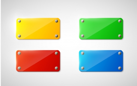 plastic signs on white background のイラスト素材