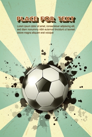 soccer ball on vintage background のイラスト素材