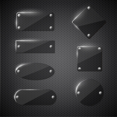 transparent  glossy signs のイラスト素材