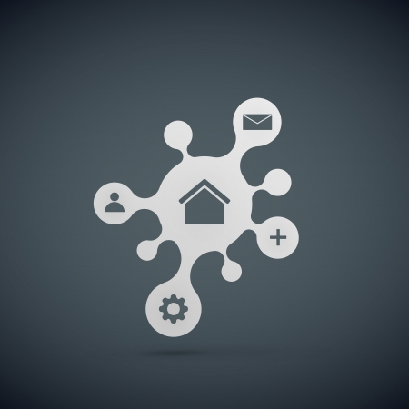 abstract vector background with infographic dark gray designのイラスト素材