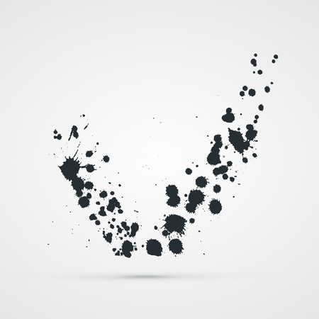 abstract vector blobs design element gray  illustrationのイラスト素材