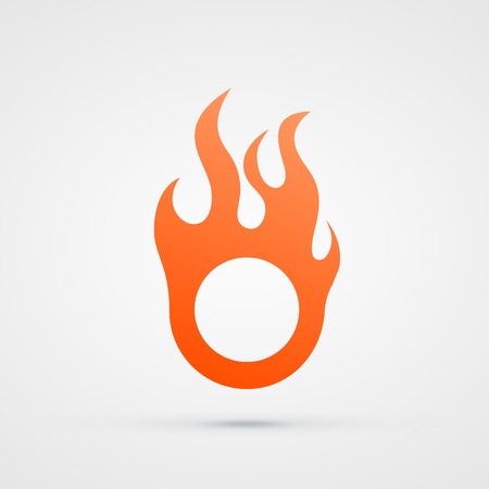 abstract vector fire design element orange  illustrationのイラスト素材