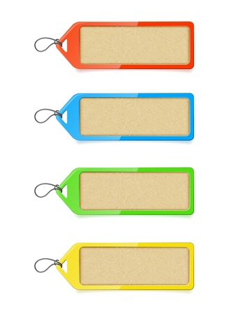 paper labels in plasticのイラスト素材