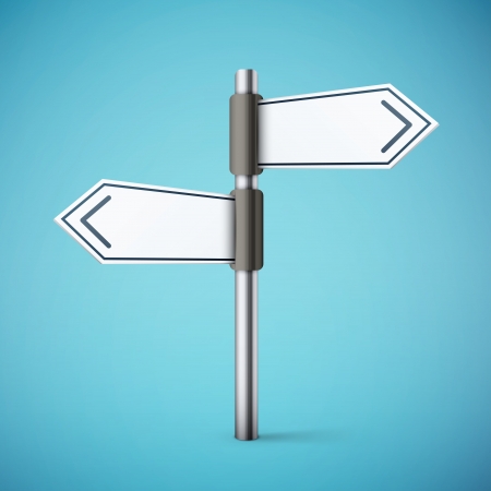 white direction road sign  illustrationのイラスト素材