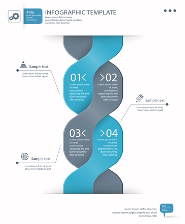 infographic options templateのイラスト素材