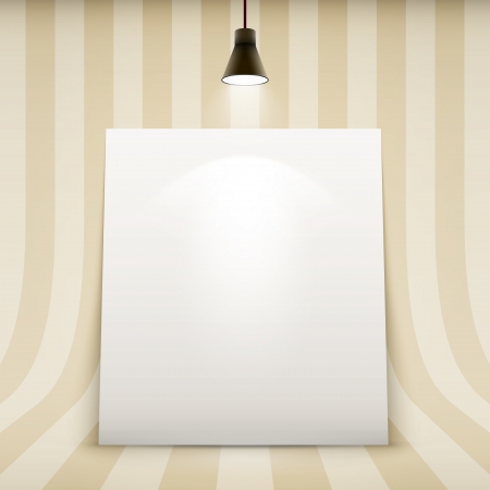 empty paper at the wall  のイラスト素材