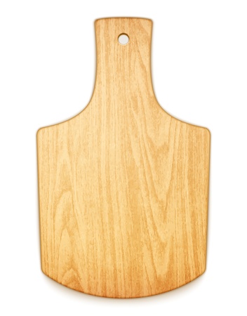 wooden cutting board on white background のイラスト素材