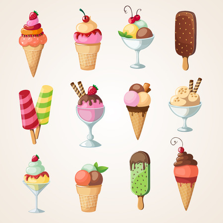 Ice creams collection eps10のイラスト素材