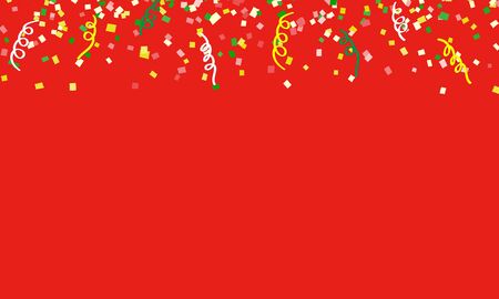 Illustration of confetti and paper tapeのイラスト素材