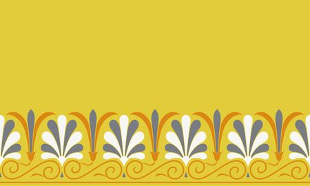 Seamless palmetto pattern background illustrationのイラスト素材