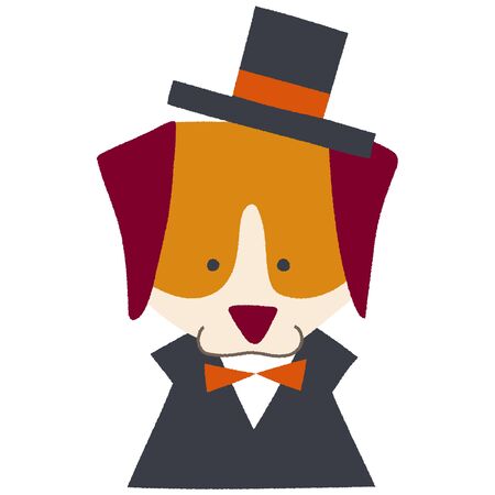 Illustration of cute dog characterのイラスト素材