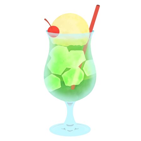 Vector illustration of soda floor (cream soda)のイラスト素材