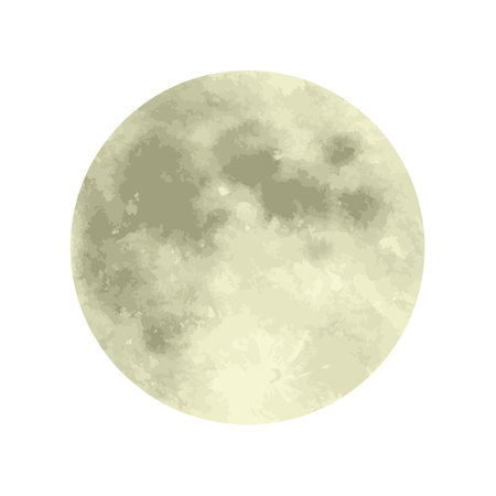 Illustration material of the moon (vector, white background, cut out)のイラスト素材