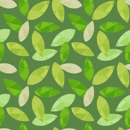 Seamless pattern illustration of leaves (vector)のイラスト素材