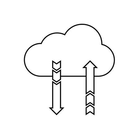 Cloud technology concept illustration (white background, vector, cut out)のイラスト素材