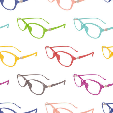 Seamless pattern illustration of glasses (vector)のイラスト素材