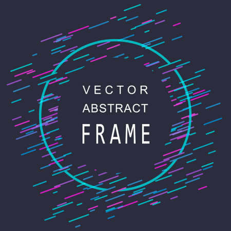 Abstract modern background frame illustration with glitch effect (vector)