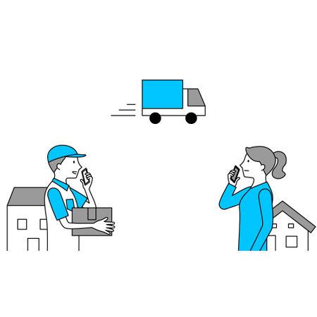 Illustration of woman using online shopping (white background, vector, cut out)のイラスト素材