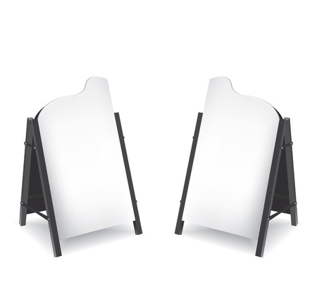Blank sandwich board  isolated on whiteのイラスト素材