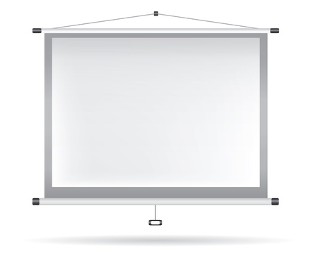 White video projector on white wallのイラスト素材