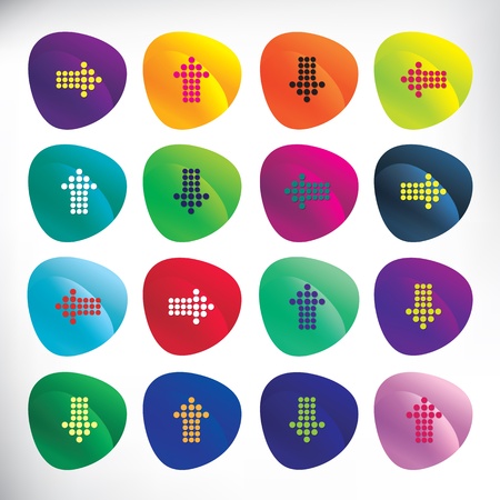 Icon set with arrowsのイラスト素材