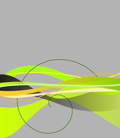 abstract background illustration in green, gray and  black shapes and linesの写真素材