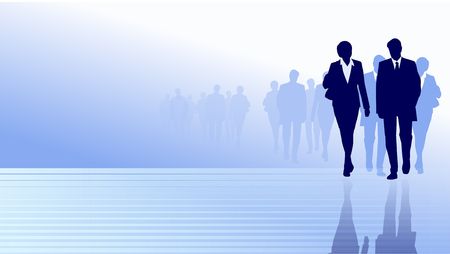 Illustration of a business team - copyspaceの写真素材