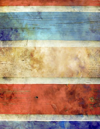 old weathered wooden colorful planks background の写真素材