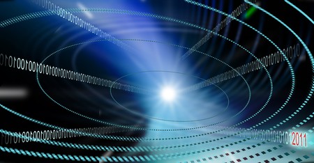 binary code 2011 - background illustrationの写真素材