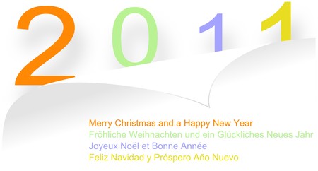 card design 2011 in different colors and languages