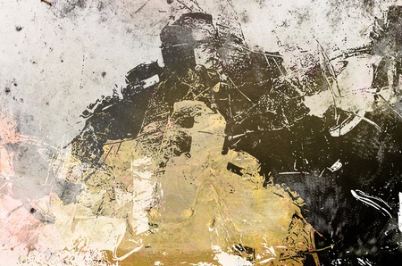 background grunge created by using different photographs and hand painted layersの写真素材