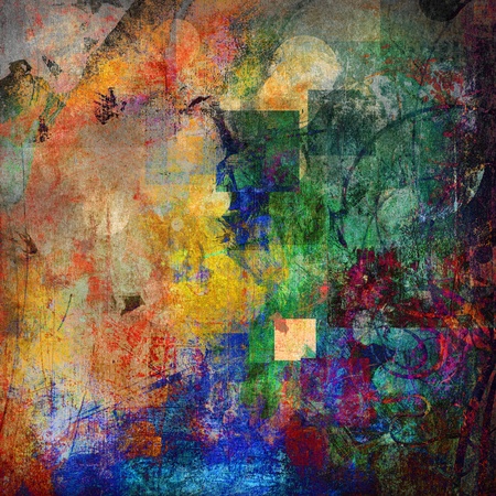 abstract painted background - created by combining different layers of paint