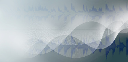 futuristic background with abstract waves and smooth curvesの写真素材