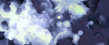Illustration of a cell structure with copyspace. Medical health, medical technology, radiotherapy...