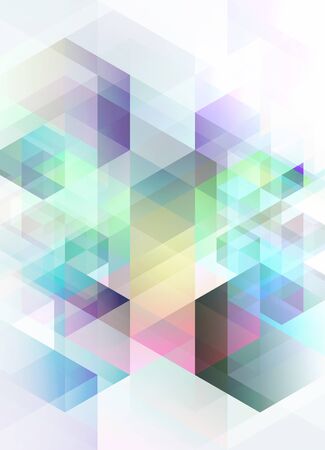 Abstract geometric background in different shapes, textures and pattern. Engineering, development, business, science, technology, upright, cover.の写真素材