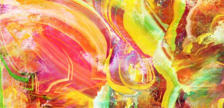 Abstract paint motion textures background with partial added motion blur lines. Created by using different photographs, scans and hand painted layers, acrylics and oils.の写真素材