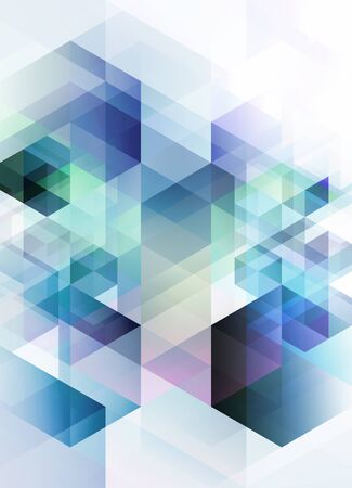 Abstract geometric background in different shapes, textures and pattern. Engineering, development, business, science, technology, upright, cover.の写真素材