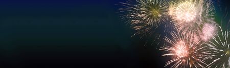 stars and lights pattern of bright sparkling fireworks with motion textures and circle shapes, bannerの写真素材