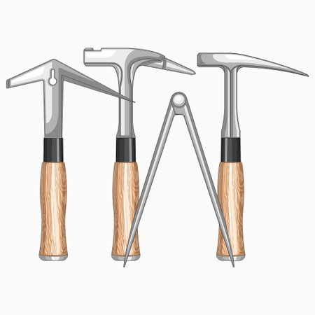 Hammer and nail tool icon. Construction and repair theme. Isolated design. Vector illustrationのイラスト素材