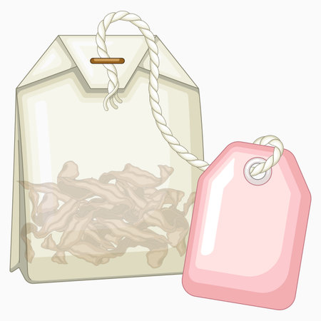 Illustration of a Bag of Dried Beef on a White Backgroundのイラスト素材