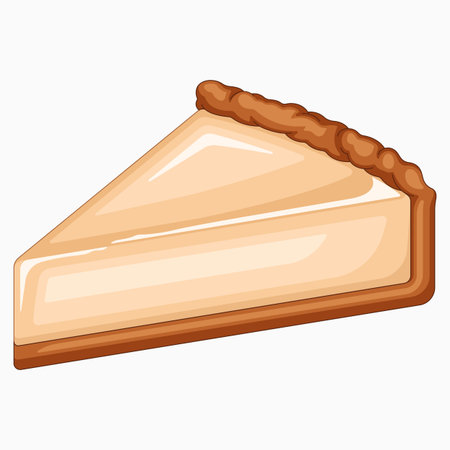 Illustration of a piece of apple pie on a white background.のイラスト素材