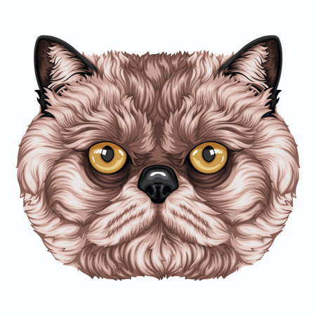 Vector portrait of a cat. Vector illustration of a cat head.のイラスト素材