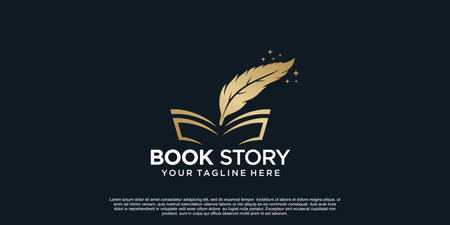 Book story logo design with simple concept Premium Vector Part 2のイラスト素材