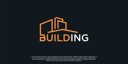 Building logo desing idea with unique styleのイラスト素材