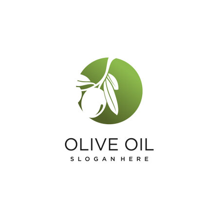 Olive logo desing idea with unique style conceptのイラスト素材