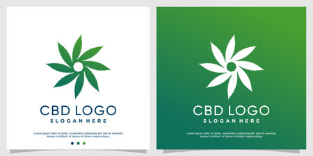 CBD logo template Premium Vectorのイラスト素材