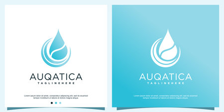 Water logo modern template Premium Vectorのイラスト素材