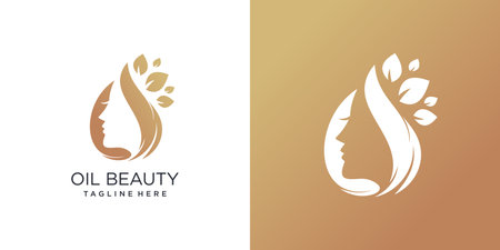 Nature beauty vector icon for woman with modern creative logo design Premium Vectorのイラスト素材