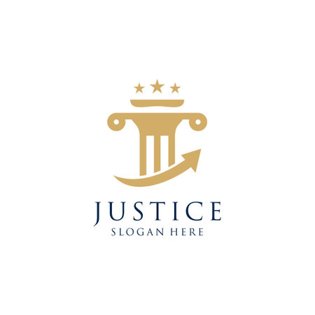 Lawyer logo vector design idea with creative styleのイラスト素材